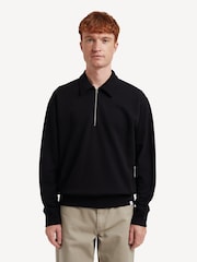 Norse Projects Black Ketel Half Zip Sweatshirt - Image 1 of 5