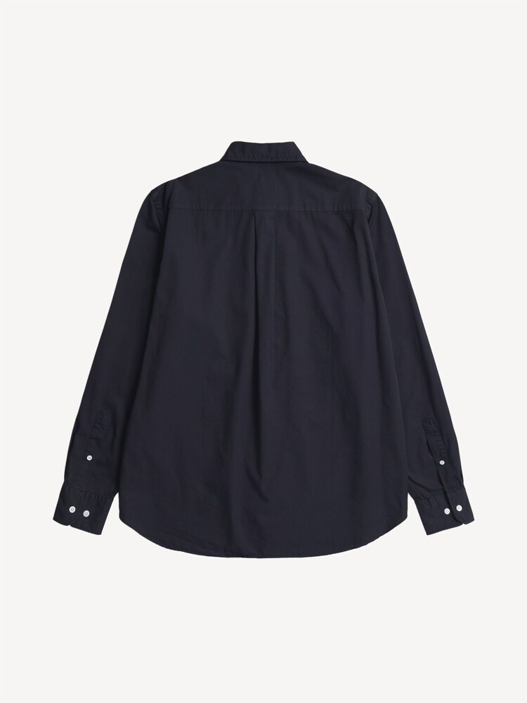 Norse Projects Navy Relaxed Fit Algot Twill Long Sleeve Shirt - Image 2 of 3