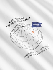 Norse Projects White Holger Globe Print T-Shirt - Image 5 of 5