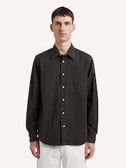 Norse Projects Green Relaxed Fit Algot Twill Long Sleeve Shirt - Image 1 of 6