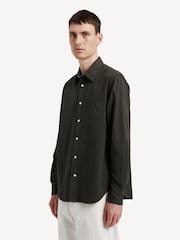 Norse Projects Green Relaxed Fit Algot Twill Long Sleeve Shirt - Image 2 of 6