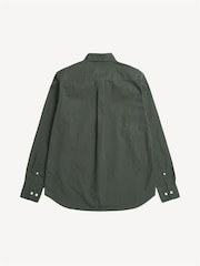 Norse Projects Green Relaxed Fit Algot Twill Long Sleeve Shirt - Image 4 of 6