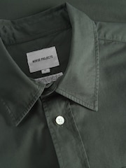 Norse Projects Green Relaxed Fit Algot Twill Long Sleeve Shirt - Image 5 of 6
