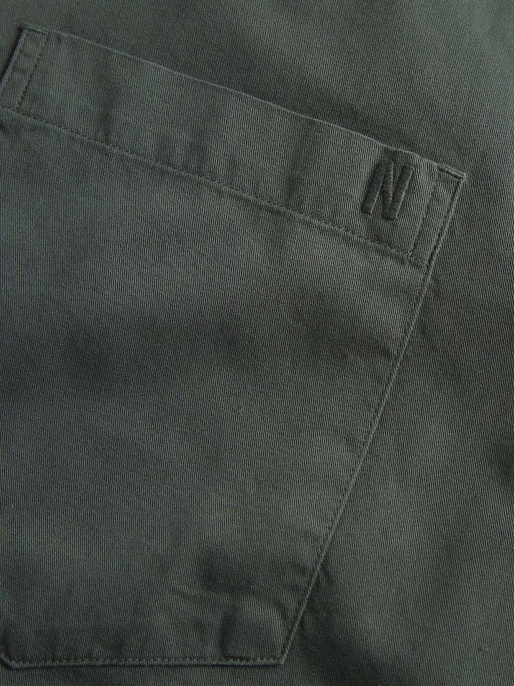 Norse Projects Green Relaxed Fit Algot Twill Long Sleeve Shirt - Image 6 of 6