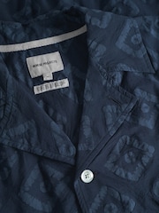 Norse Projects Blue Mads Batik Print Short Sleeve Shirt - Image 5 of 5