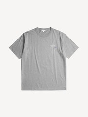 Norse Projects Grey Holger Globe Print T-Shirt - Image 3 of 5