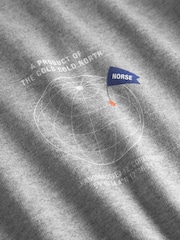 Norse Projects Grey Holger Globe Print T-Shirt - Image 5 of 5