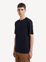 Norse Projects Navy Johannes Logo Print T-Shirt - Image 2 of 5