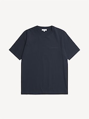 Norse Projects Navy Johannes Logo Print T-Shirt - Image 3 of 5