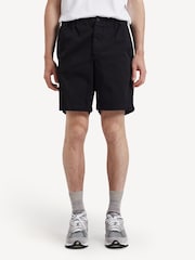 Norse Projects Black Relaxed Fit Ezra Stretch Twill Shorts - Image 1 of 4