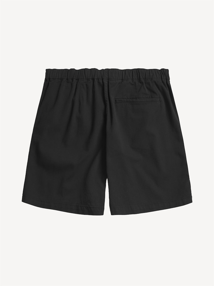 Norse Projects Black Relaxed Fit Ezra Stretch Twill Shorts - Image 4 of 4
