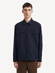 Norse Projects Blue Hjalmer Technical Twill Overshirt - Image 1 of 5