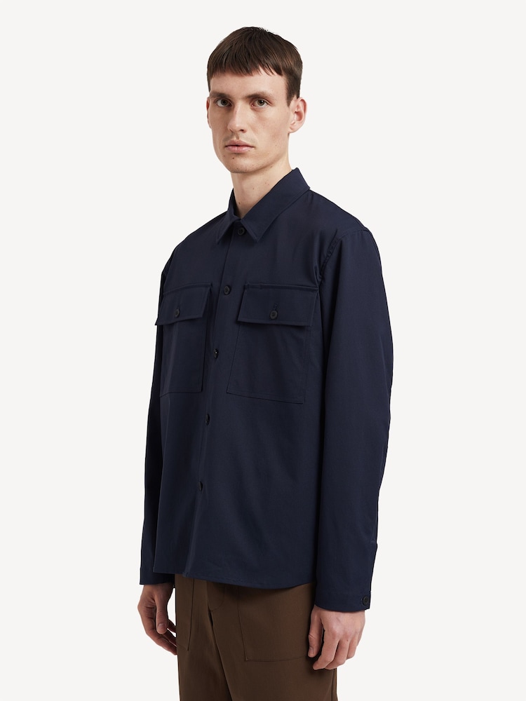 Norse Projects Blue Hjalmer Technical Twill Overshirt - Image 2 of 5