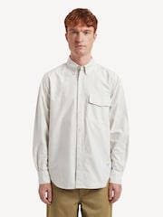 Norse Projects White Relaxed Fit  Algot Overdyed Long Sleeve Oxford Shirt - Image 1 of 6