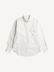 Norse Projects White Relaxed Fit  Algot Overdyed Long Sleeve Oxford Shirt - Image 3 of 6