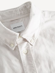 Norse Projects White Relaxed Fit  Algot Overdyed Long Sleeve Oxford Shirt - Image 5 of 6