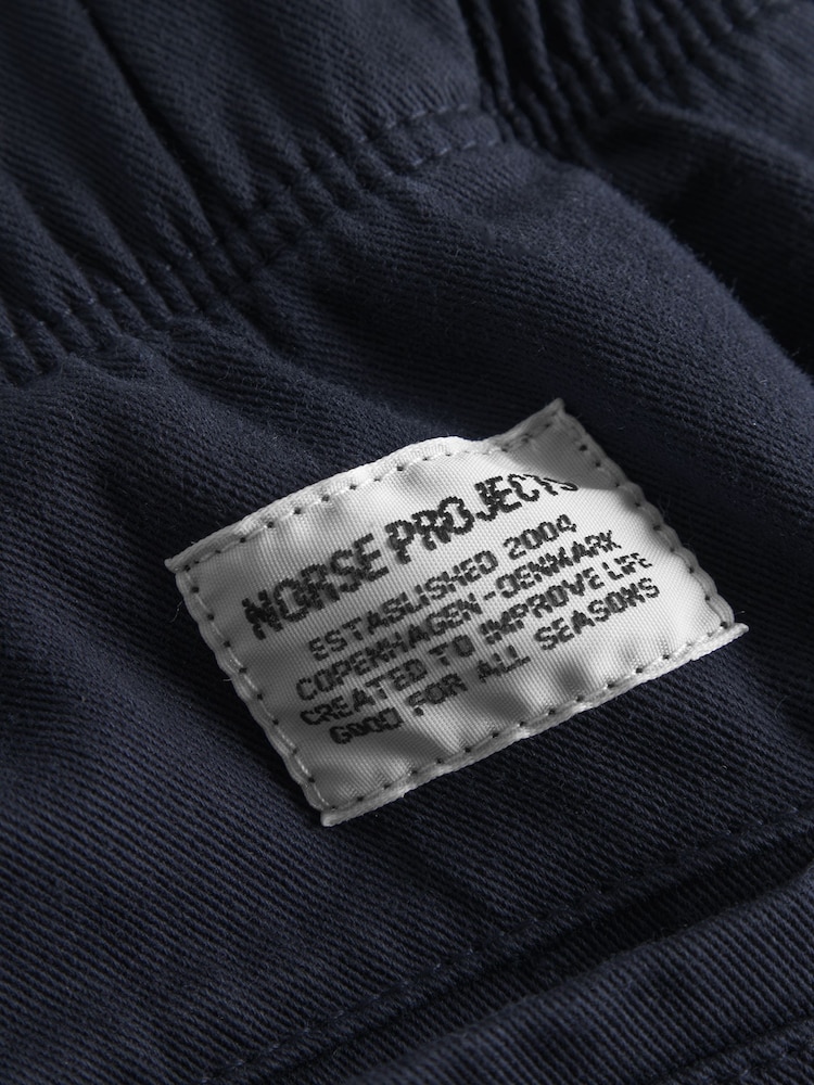 Norse Projects Blue Relaxed Fit Ezra Stretch Twill Shorts - Image 5 of 5