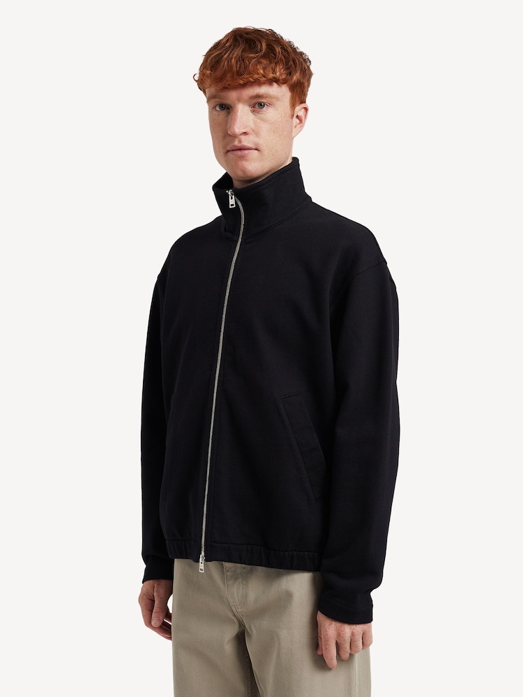 Norse Projects Black Relaxed Fit Bjorn Loopback Track Jacket - Image 2 of 4