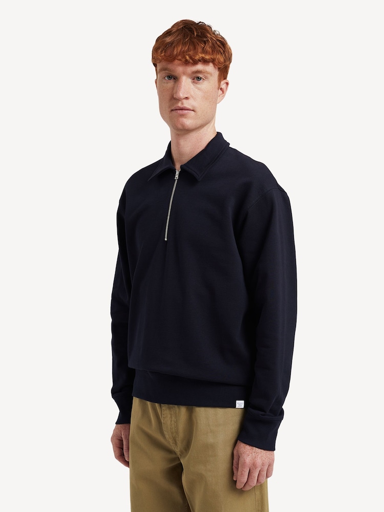 Norse Projects Blue Ketel Half Zip Sweatshirt - Image 2 of 6