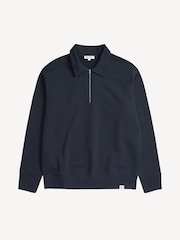 Norse Projects Blue Ketel Half Zip Sweatshirt - Image 3 of 6