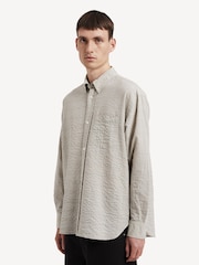 Norse Projects Brown Oversized Mo Fit Check Long Sleeve Shirt - Image 1 of 2
