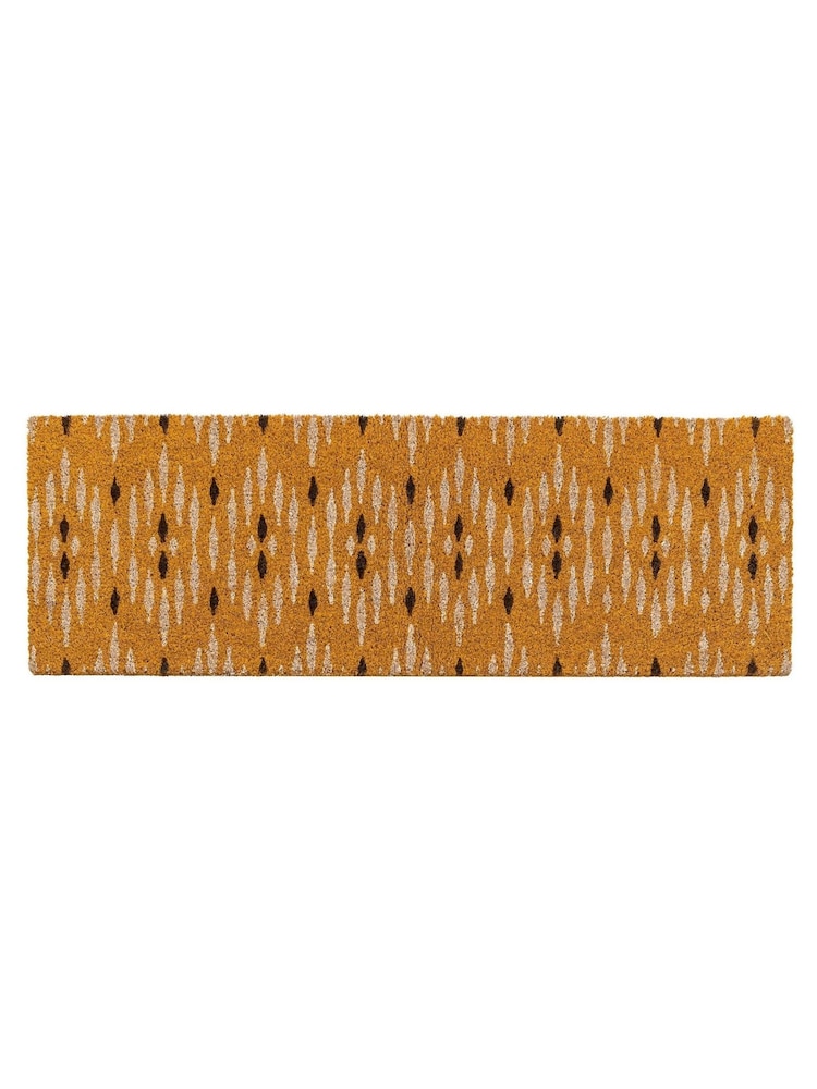Gallery Home Yellow Ikat Coir Double Doormat - Image 1 of 1