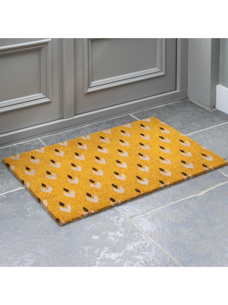 Gallery Home Yellow Ikat Coir Doormat - Image 2 of 6