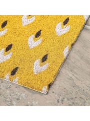 Gallery Home Yellow Ikat Coir Doormat - Image 3 of 6