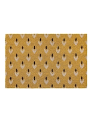 Gallery Home Yellow Ikat Coir Doormat - Image 5 of 6