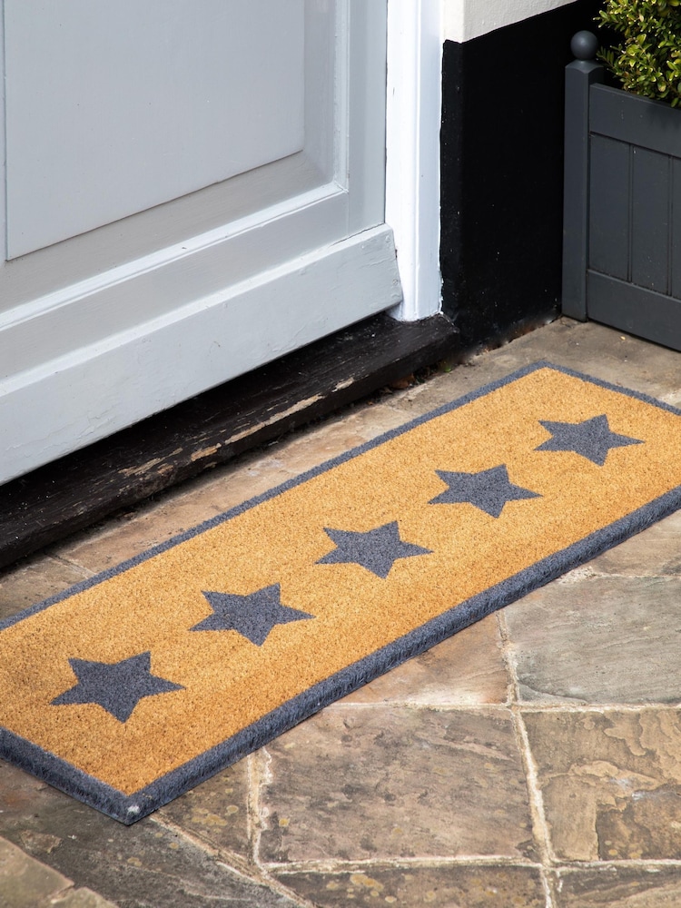 Gallery Home Natural Star Coir Double Doormat - Image 1 of 5 Gallery Home Natural Star Coir Double Doormat - Image 1 of 5
