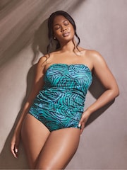 Live Unlimited Green Curve Abstract Print Tankini Bottoms - Image 2 of 3