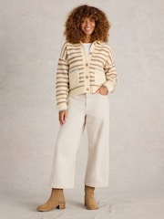White Stuff Natural Tia Wide Leg Crop Jeans - Image 3 of 6