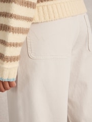 White Stuff Natural Tia Wide Leg Crop Jeans - Image 4 of 6