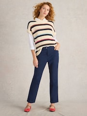 White Stuff Blue Savannah Stretch Trousers - Image 3 of 6