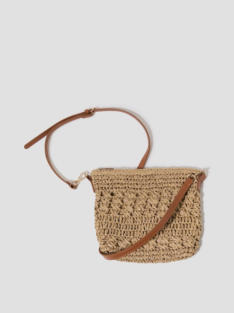Monsoon Amber Raffia Crochet Cross-Body Bag - Bild 1 von 4