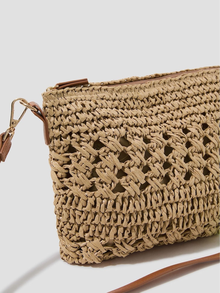 Monsoon Amber Raffia Crochet Cross-Body Bag - Bild 4 von 4