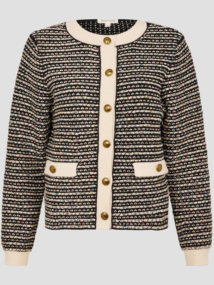 Monsoon Ness Woven Knit Cardigan - Bild 6 von 6 Monsoon Ness Woven Knit Cardigan - Bild 6 von 6