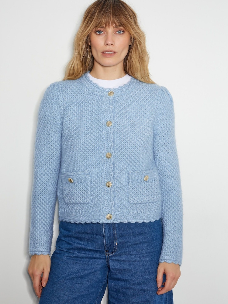 Monsoon Blue Suki Stitch Cardigan - Image 1 of 5