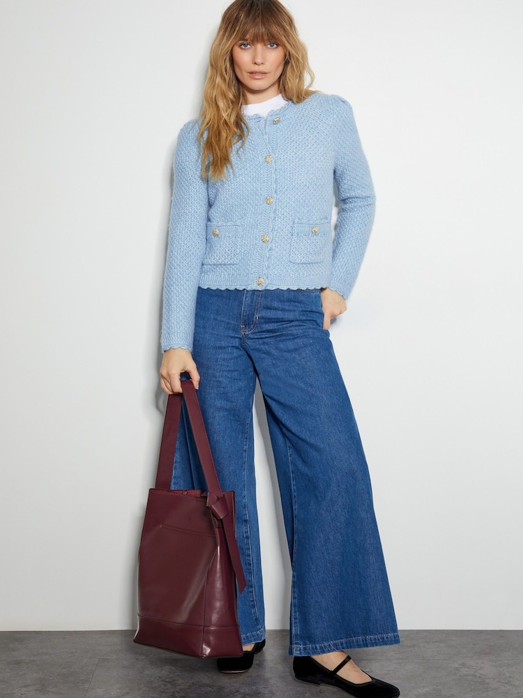 Monsoon Blue Suki Stitch Cardigan - Image 2 of 5