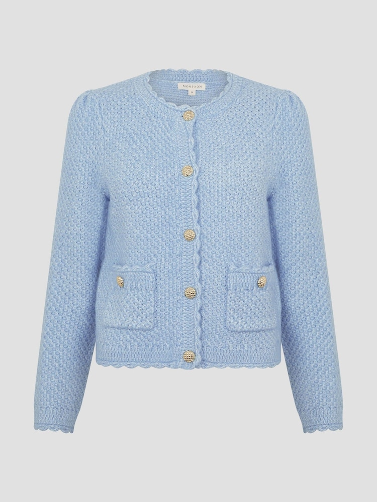 Monsoon Blue Suki Stitch Cardigan - Image 5 of 5