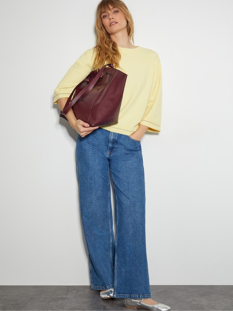 Monsoon Blusa Coleen Crew com manga curta e  Jumper - Imagem 2 de 5
