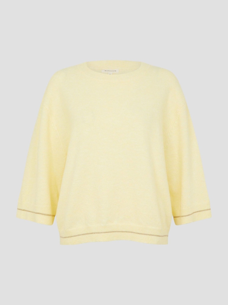 Monsoon Blusa Coleen Crew com manga curta e  Jumper - Imagem 5 de 5
