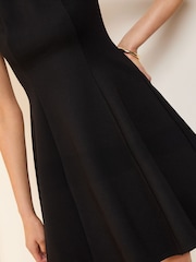 Friends Like These Black Structured Stretch Seam Detail Mini Dress - Image 3 of 5