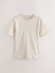 Blue/Ecru/Slate Grey Contrast Stitch Regular Fit Heavyweight T-Shirts 3 Pack - Image 4 of 9