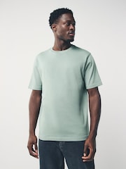 Blue/Ecru/Slate Grey Contrast Stitch Regular Fit Heavyweight T-Shirts 3 Pack - Image 8 of 9
