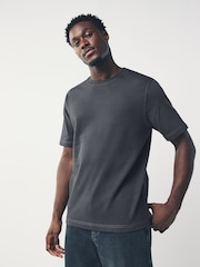 Blue/Ecru/Slate Grey Contrast Stitch Regular Fit Heavyweight T-Shirts 3 Pack - Image 9 of 9