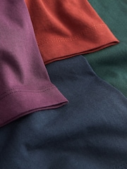 Purple / Navy Blue / Orange / Green Regular Fit T-Shirts 4 Pack - Image 10 of 11