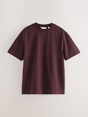 Navy Blue/Green/Burgundy Red Relaxed Fit Heavyweight T-Shirts 3 Pack - Image 3 of 6