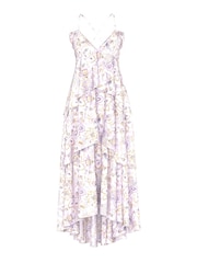 Victoria's Secret Delicate Violet Purple Blossom Chiffon Ruffled Maxi Dress - Image 3 of 3