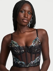 Victoria's Secret Siren Black Sequin Embroidery Corset - Image 1 of 5